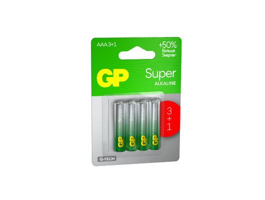 Батарейка GP Super Alkaline 24А ААA 3+1 шт